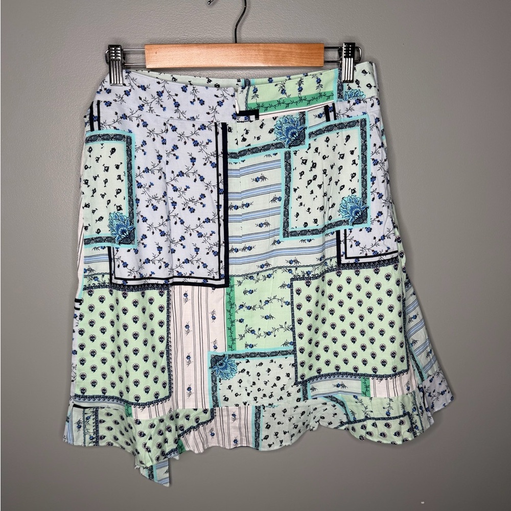 LOFT Patchwork Ruffle Wrap Skirt - Picture 4 of 13